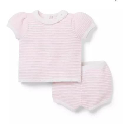 Baby Textured Striped Sweater Set