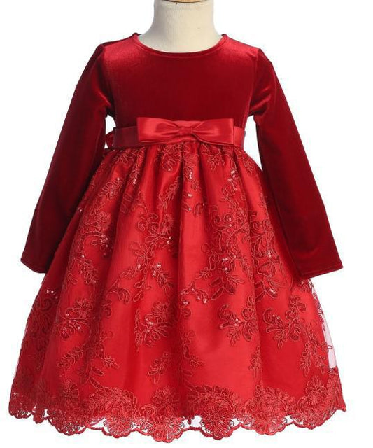 Girls Holiday Dress C743A