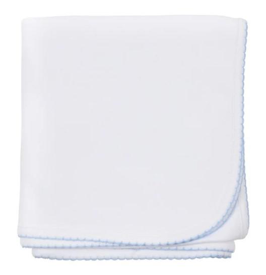 Essentials White/Blue Blanket