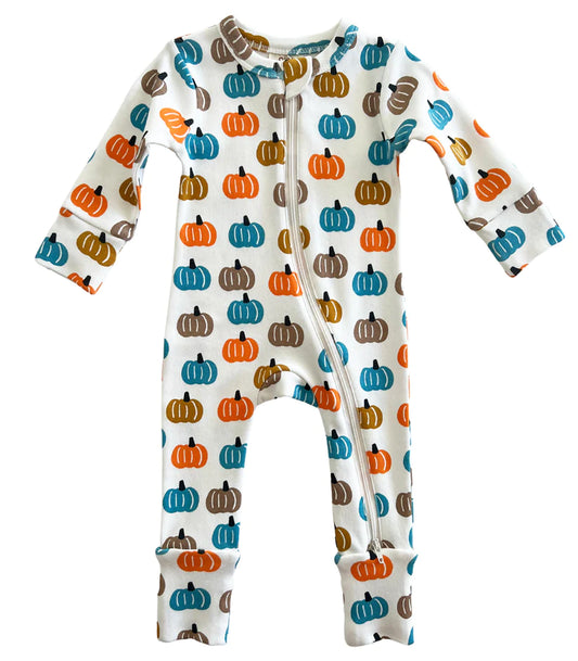 Pumpkin Organic 2-Way Zip Romper